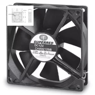 Quạt làm mát DC 12V 92X92X25mm cho tủ làm mát / tủ khử trùng treo tường