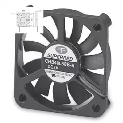 Quạt làm mát 40x40x7 5V DC Đầu ra tín hiệu màu đen 150g Tùy chọn