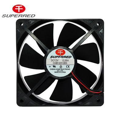 Quạt làm mát DC cánh quạt PBT bằng nhựa 80x80x20mm Màu đen có dây dẫn AWG26