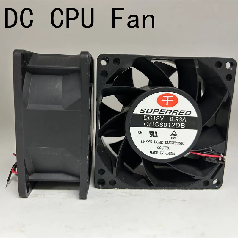 AWG26 Sợi chì DC CPU Quạt 80x80x25mm CPU Quạt làm mát cho các ứng dụng công nghiệp